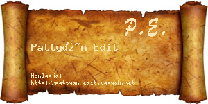 Pattyán Edit névjegykártya